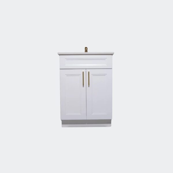 36 inch Step Bevel Vanity in White