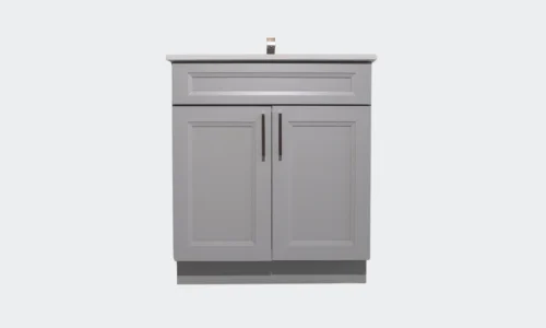 36 inch Step Bevel Solid Wood Vanity in White, Grey, and Navy Blue